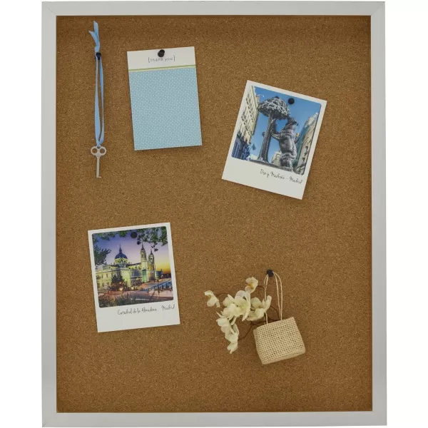 Mikasa Gold Framed Calendar White Cork Board Combo, Includes 5 Tacks and 1 Marker, 24x19
