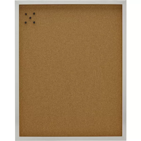 Mikasa Gold Framed Calendar White Cork Board Combo, Includes 5 Tacks and 1 Marker, 24x19