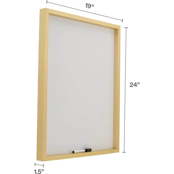 Mikasa Gold Framed Calendar White Cork Board Combo, Includes 5 Tacks and 1 Marker, 24x19