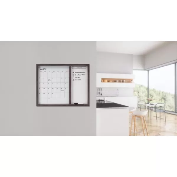 Mikasa Gold Framed Calendar White Cork Board Combo, Includes 5 Tacks and 1 Marker, 24x19