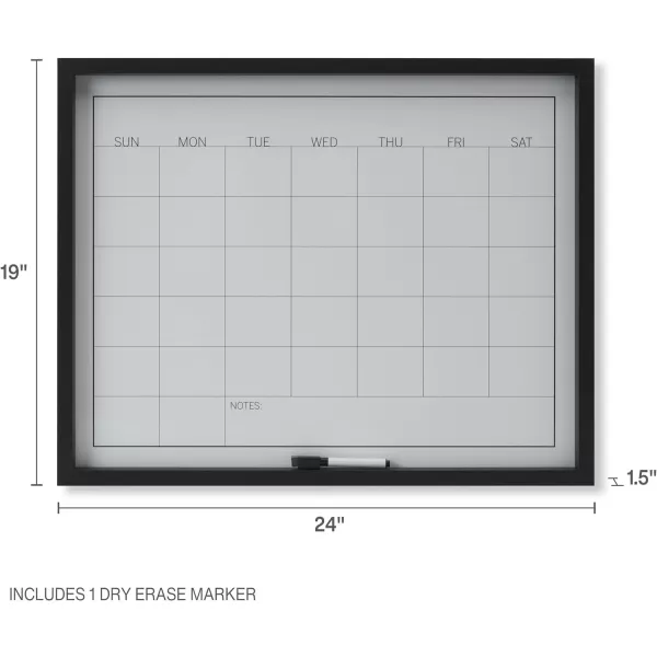 Mikasa Gold Framed Calendar White Cork Board Combo, Includes 5 Tacks and 1 Marker, 24x19