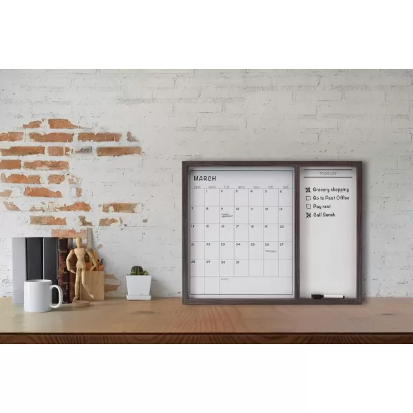 Mikasa Gold Framed Calendar White Cork Board Combo, Includes 5 Tacks and 1 Marker, 24x19