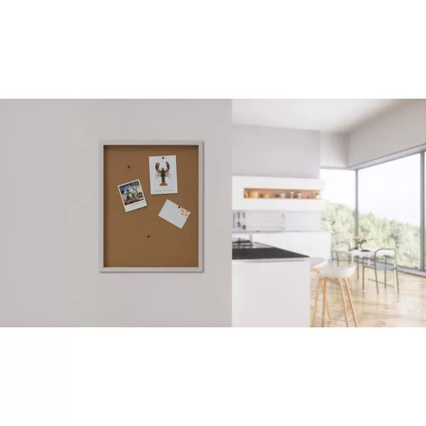 Mikasa Gold Framed Calendar White Cork Board Combo, Includes 5 Tacks and 1 Marker, 24x19