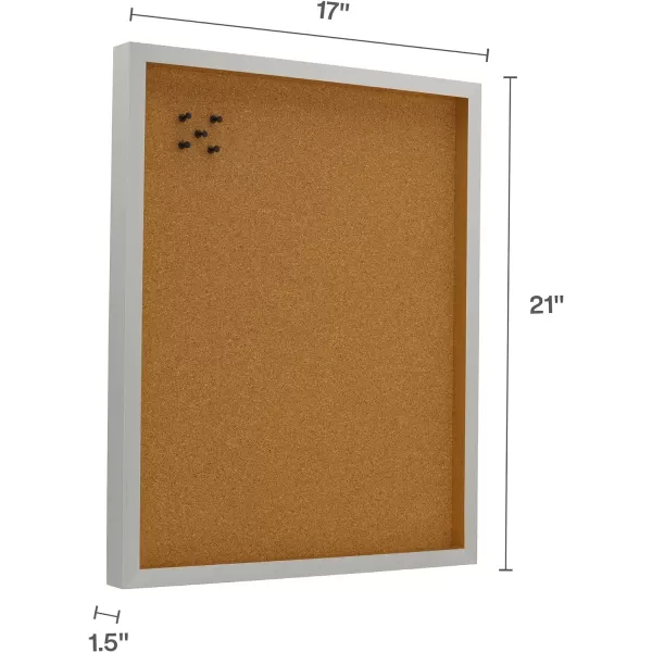 Mikasa Gold Framed Calendar White Cork Board Combo, Includes 5 Tacks and 1 Marker, 24x19