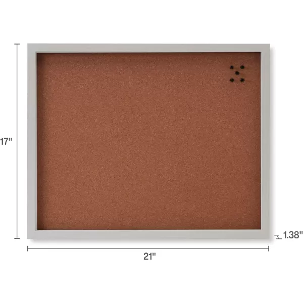 Mikasa Gold Framed Calendar White Cork Board Combo, Includes 5 Tacks and 1 Marker, 24x19