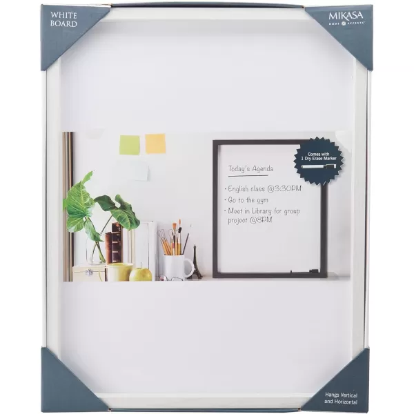 Mikasa Gold Framed Calendar White Cork Board Combo, Includes 5 Tacks and 1 Marker, 24x19