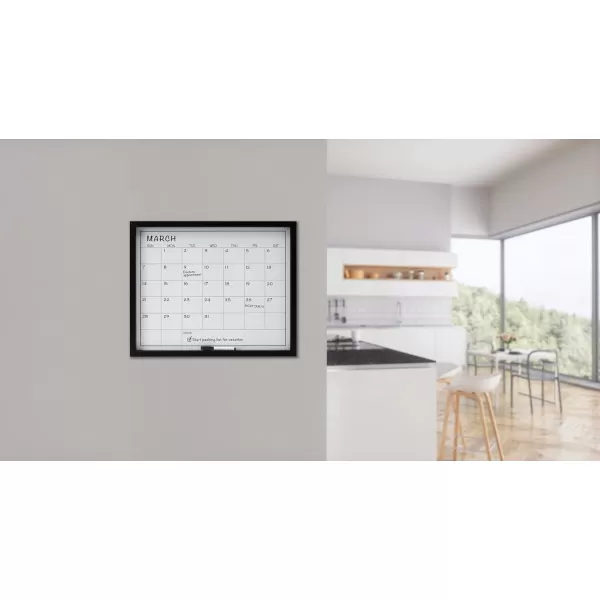 Mikasa Gold Framed Calendar White Cork Board Combo, Includes 5 Tacks and 1 Marker, 24x19