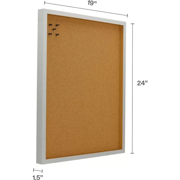 Mikasa Gold Framed Calendar White Cork Board Combo, Includes 5 Tacks and 1 Marker, 24x19