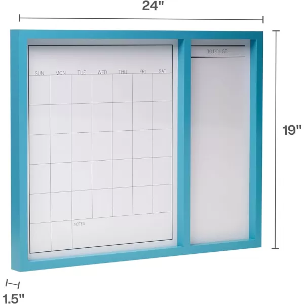 Mikasa Gold Framed Calendar White Cork Board Combo, Includes 5 Tacks and 1 Marker, 24x19