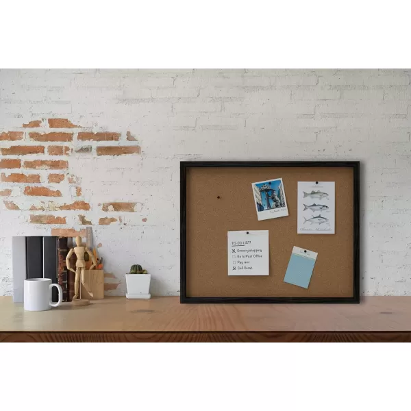 Mikasa Gold Framed Calendar White Cork Board Combo, Includes 5 Tacks and 1 Marker, 24x19