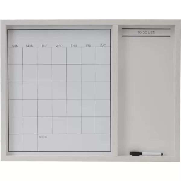 Mikasa Gold Framed Calendar White Cork Board Combo, Includes 5 Tacks and 1 Marker, 24x19