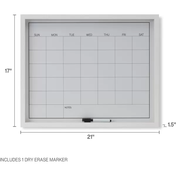 Mikasa Gold Framed Calendar White Cork Board Combo, Includes 5 Tacks and 1 Marker, 24x19