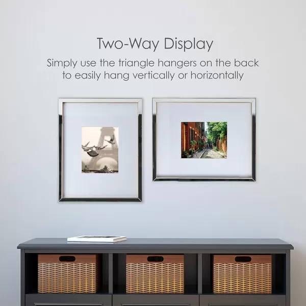 Mikasa Gold Mirrored 16x20 Matted to 11x14 Picture Frames, Horizontal or Vertica Display