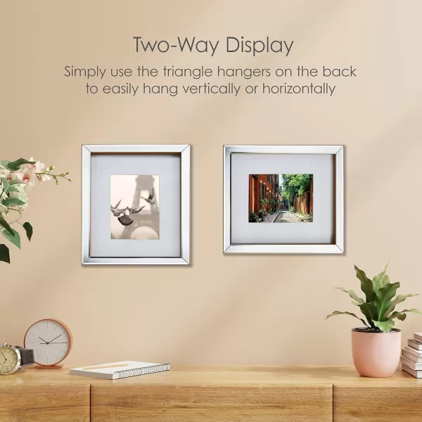 Mikasa Gold Mirrored 16x20 Matted to 11x14 Picture Frames, Horizontal or Vertica Display