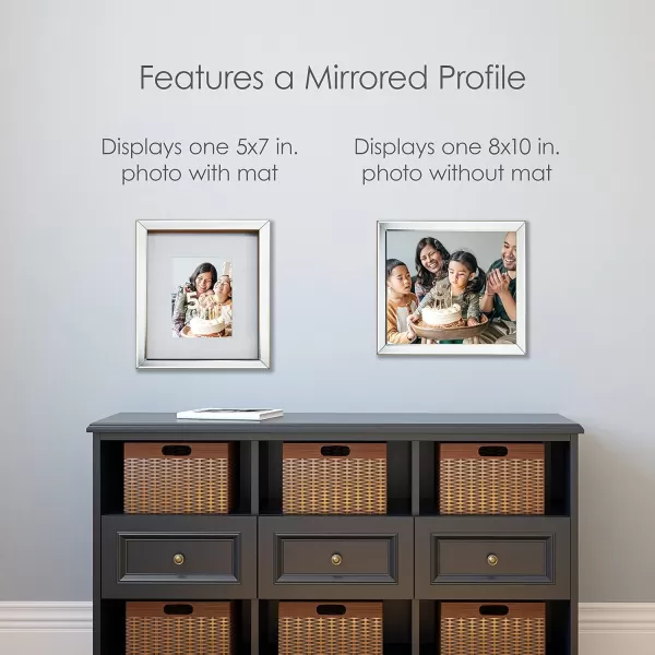 Mikasa Gold Mirrored 16x20 Matted to 11x14 Picture Frames, Horizontal or Vertica Display