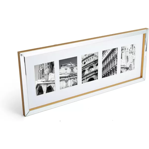 Mikasa Gold Mirrored 16x20 Matted to 11x14 Picture Frames, Horizontal or Vertica Display