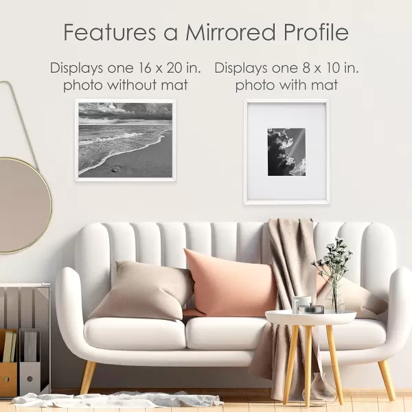Mikasa Gold Mirrored 16x20 Matted to 11x14 Picture Frames, Horizontal or Vertica Display