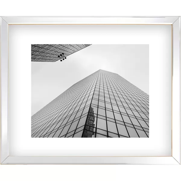 Mikasa Gold Mirrored 16x20 Matted to 11x14 Picture Frames, Horizontal or Vertica Display