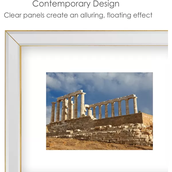 Mikasa Gold Mirrored 16x20 Matted to 11x14 Picture Frames, Horizontal or Vertica Display
