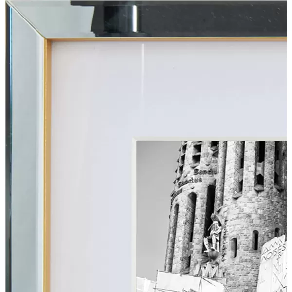 Mikasa Gold Mirrored 16x20 Matted to 11x14 Picture Frames, Horizontal or Vertica Display