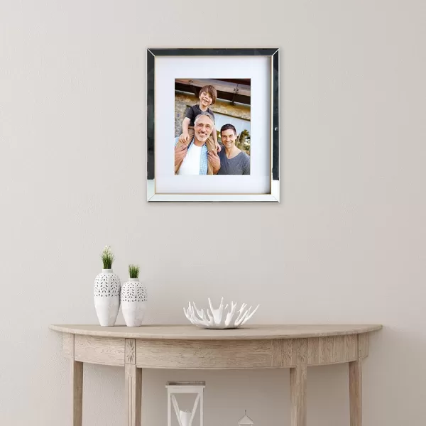 Mikasa Gold Mirrored 16x20 Matted to 11x14 Picture Frames, Horizontal or Vertica Display