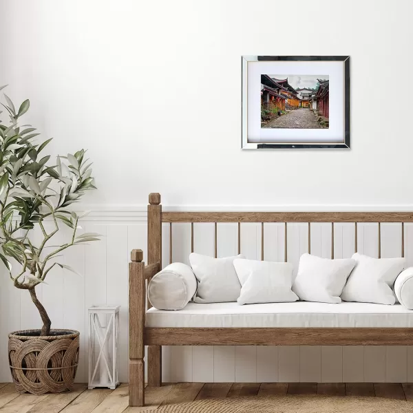 Mikasa Gold Mirrored 16x20 Matted to 11x14 Picture Frames, Horizontal or Vertica Display