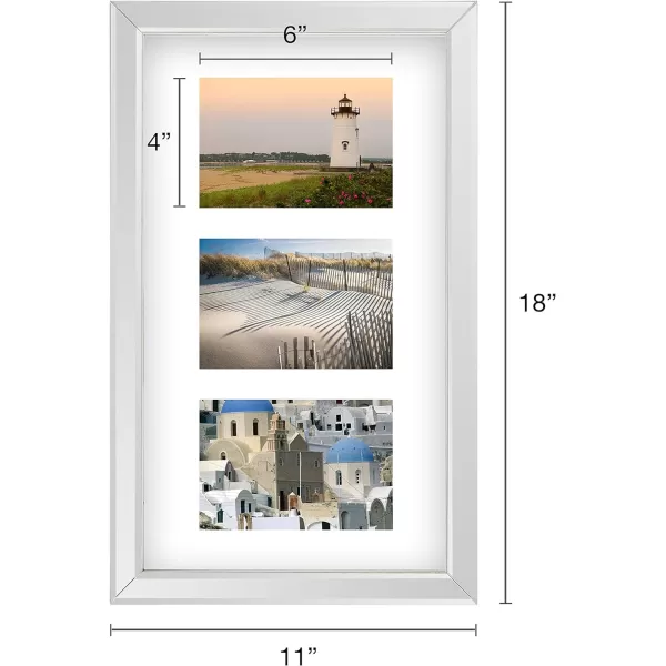 Mikasa Gold Mirrored 16x20 Matted to 11x14 Picture Frames, Horizontal or Vertica Display