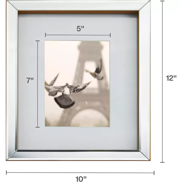 Mikasa Gold Mirrored 16x20 Matted to 11x14 Picture Frames, Horizontal or Vertica Display