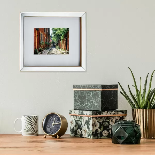 Mikasa Gold Mirrored 16x20 Matted to 11x14 Picture Frames, Horizontal or Vertica Display