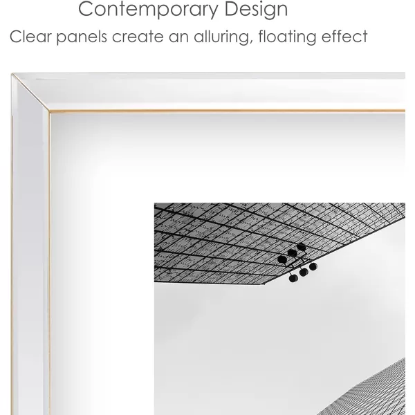 Mikasa Gold Mirrored 16x20 Matted to 11x14 Picture Frames, Horizontal or Vertica Display