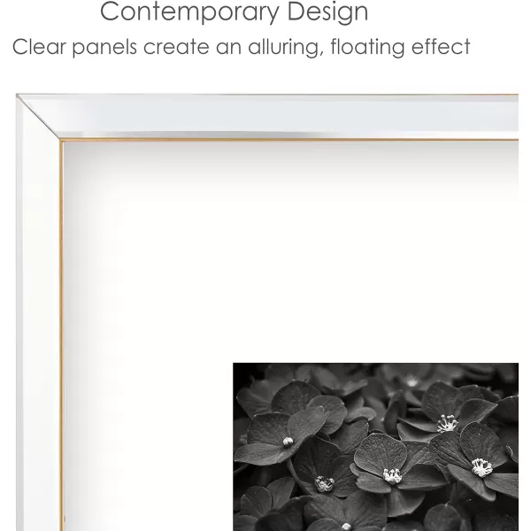 Mikasa Gold Mirrored 16x20 Matted to 11x14 Picture Frames, Horizontal or Vertica Display