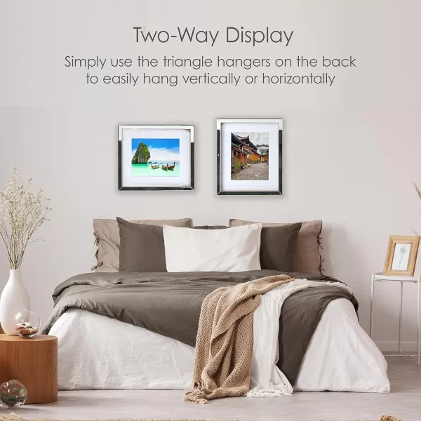 Mikasa Gold Mirrored 16x20 Matted to 11x14 Picture Frames, Horizontal or Vertica Display
