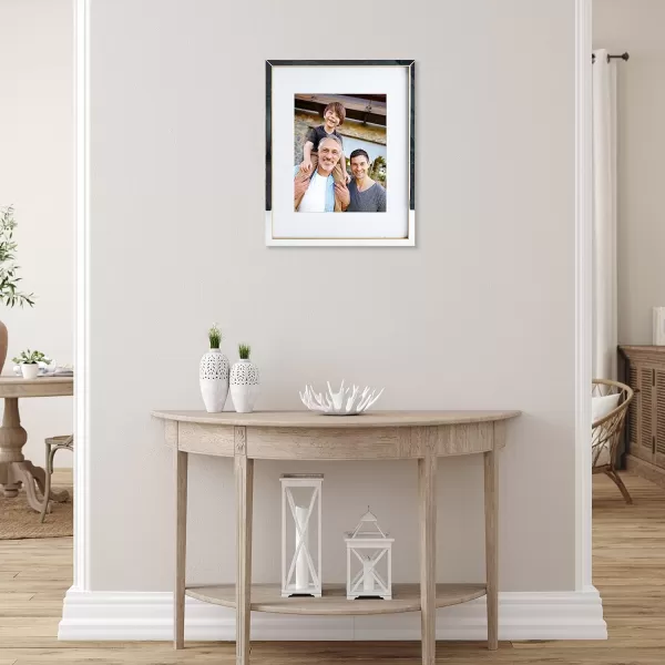 Mikasa Gold Mirrored 16x20 Matted to 11x14 Picture Frames, Horizontal or Vertica Display