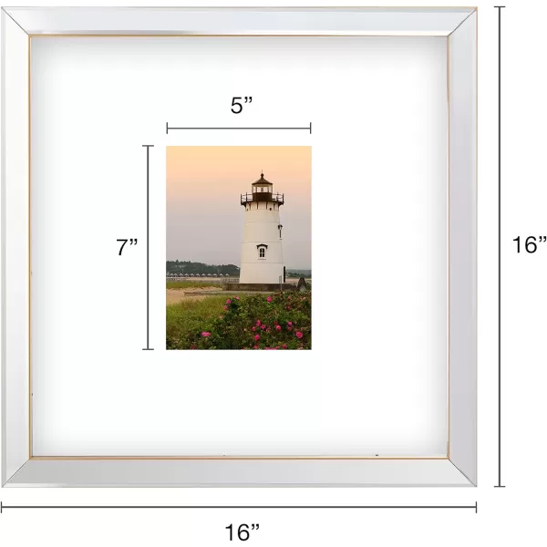 Mikasa Gold Mirrored 16x20 Matted to 11x14 Picture Frames, Horizontal or Vertica Display
