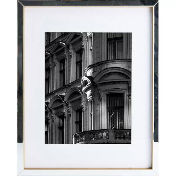 Mikasa Gold Mirrored 16x20 Matted to 11x14 Picture Frames, Horizontal or Vertica Display