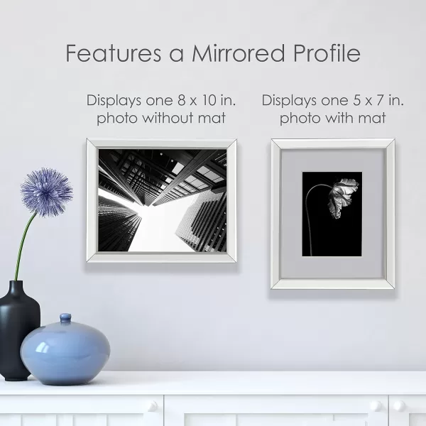 Mikasa Gold Mirrored 16x20 Matted to 11x14 Picture Frames, Horizontal or Vertica Display