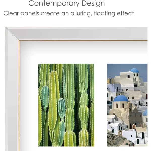 Mikasa Gold Mirrored 16x20 Matted to 11x14 Picture Frames, Horizontal or Vertica Display