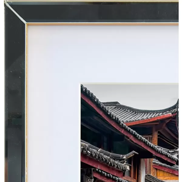 Mikasa Gold Mirrored 16x20 Matted to 11x14 Picture Frames, Horizontal or Vertica Display