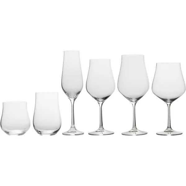 Mikasa Grace Set of 4 Champagne Flutes, 8-Ounce, Clear