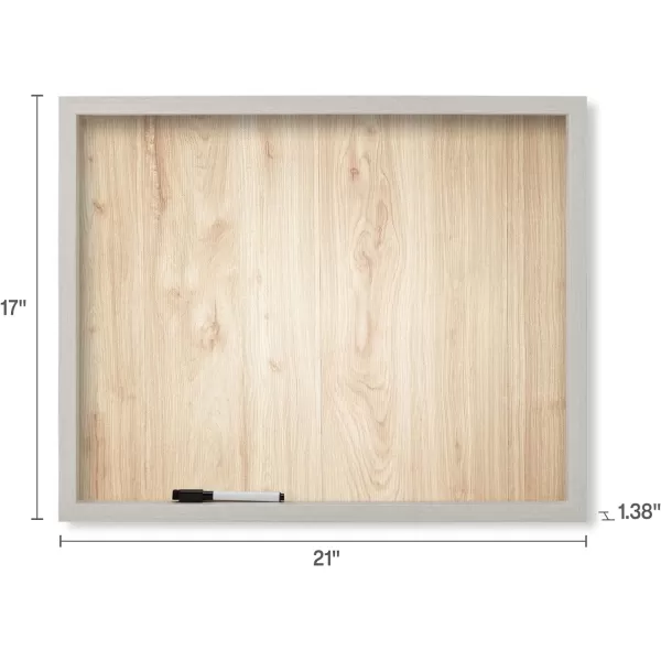 Mikasa Home Accents Marble White Board with Dry Erase Pen for Home Office, Dorm Room, Bedroom, Kitchen, Classroom, 21 x 17 Inch, Black