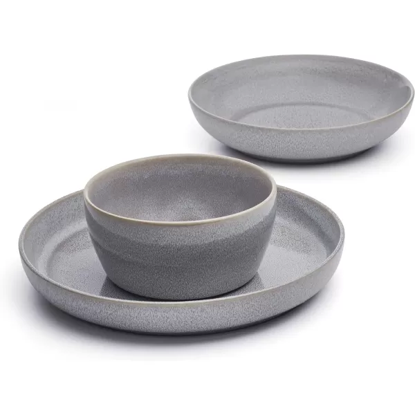 Mikasa Huxley 9 Piece Dinnerware Bowl Set, Service for 3, Blue