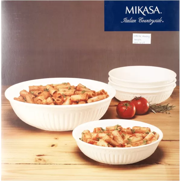 Mikasa Italian Countryside Pasta Set, Medium, White, 5 Piece