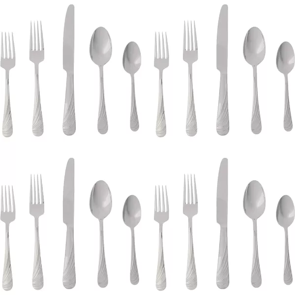 Mikasa Kyler Flatware, 20-Piece Set, Service for 4, Stainless Steel