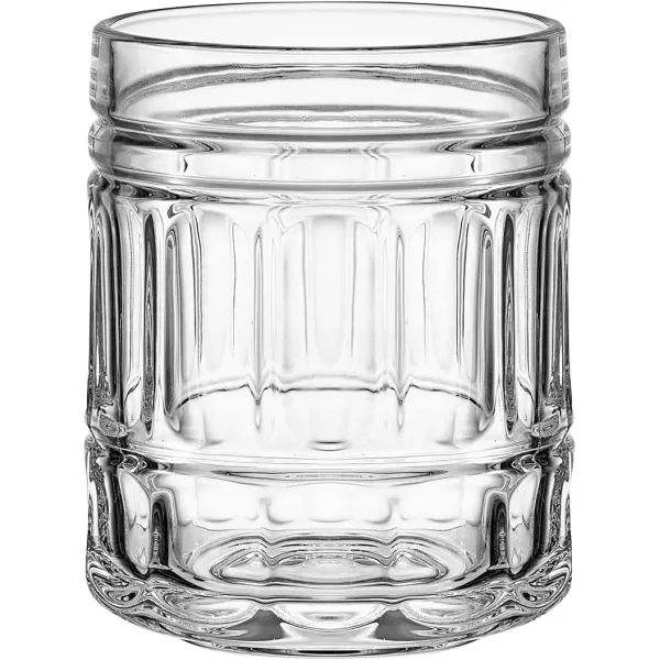 Mikasa Lawrence Double Old Fashioned Whiskey Glasses, Set of 4, Clear