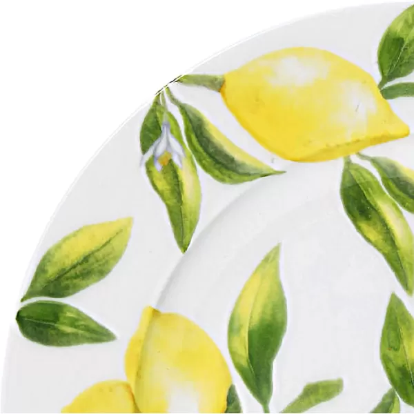 Mikasa Lemons Oval Bone China Lightweight Chip Resistant Serving Platter, 14-Inch, Multicolor