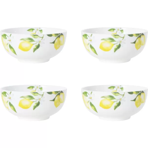 Mikasa Lemons Oval Bone China Lightweight Chip Resistant Serving Platter, 14-Inch, Multicolor