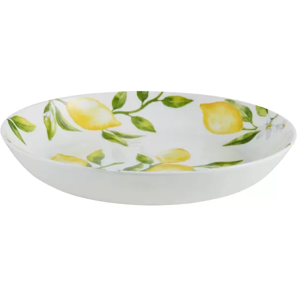 Mikasa Lemons Oval Bone China Lightweight Chip Resistant Serving Platter, 14-Inch, Multicolor)