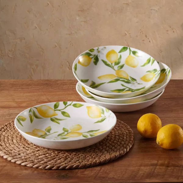 Mikasa Lemons Oval Bone China Lightweight Chip Resistant Serving Platter, 14-Inch, Multicolor)