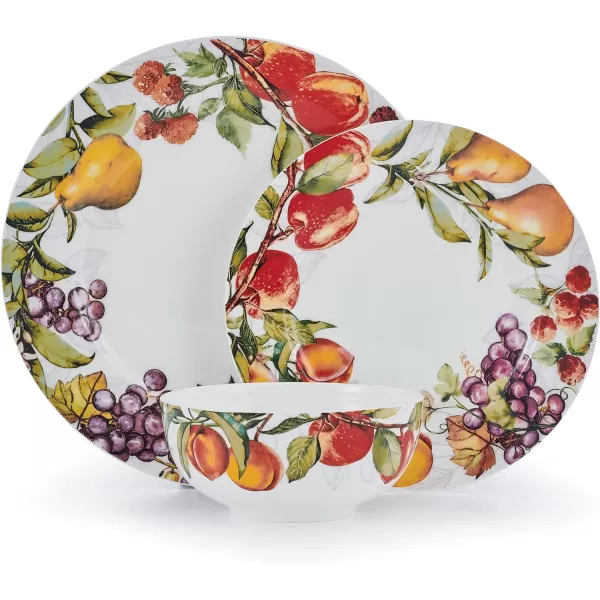 Mikasa Mandarin Bone China Lightweight Chip Resistant 12 Piece Dinnerware Set, Service for 4