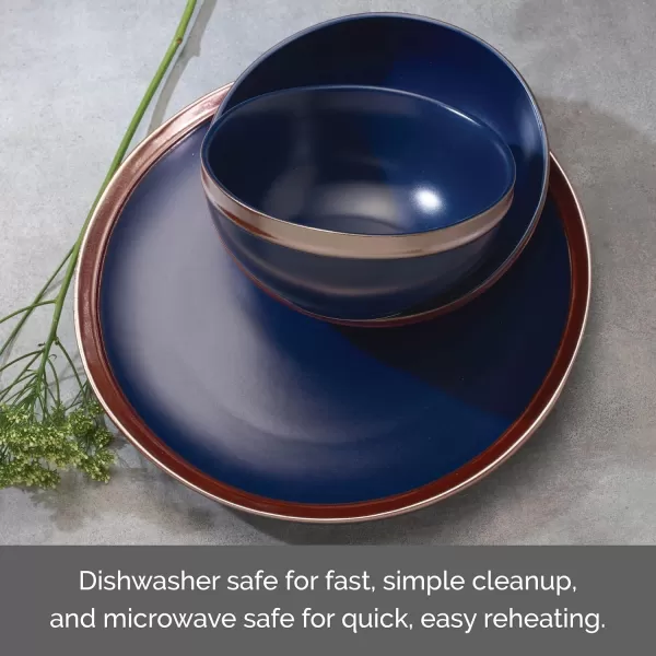 Mikasa Miller 12 Piece Dinnerware Set, Service for 4, Black